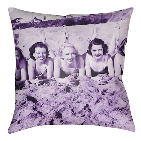 Litchfield Square Pillow, Violet - 18 X 18 In.